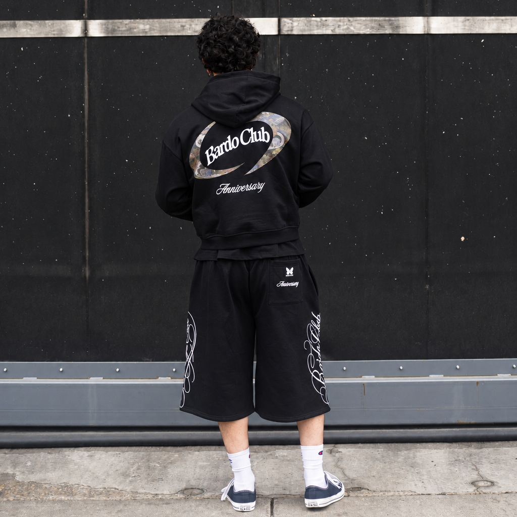 NOMAD 3/4 BAGGY SHORTS - BLACK ANNIVERSARY EDITION
