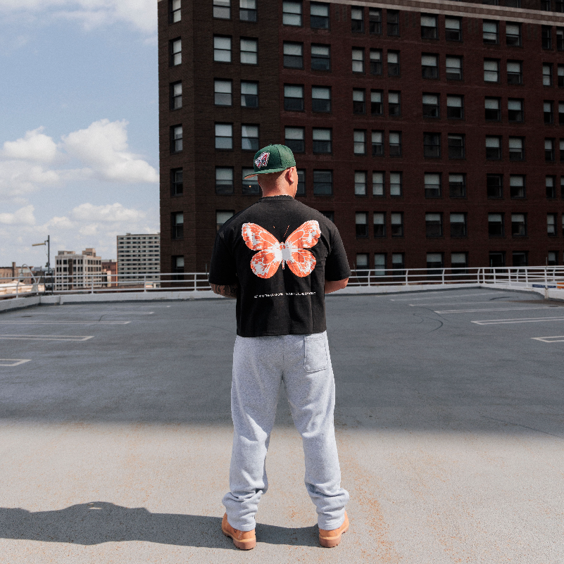 Transformation Boxy Cropped T-Shirt Black