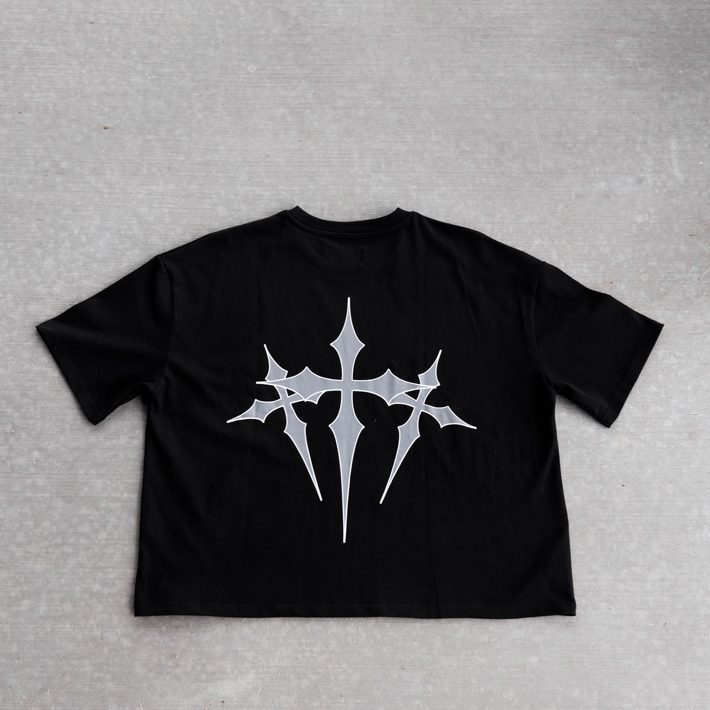 Faith Boxy Cropped T-Shirt Black