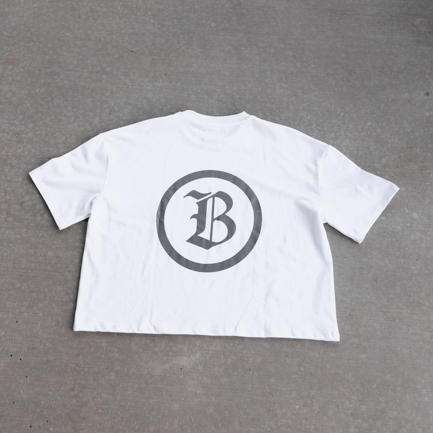BARDO CLUB Boxy Cropped T-Shirt White