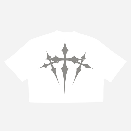Faith Boxy Cropped T-Shirt White