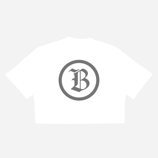BARDO CLUB Boxy Cropped T-Shirt White