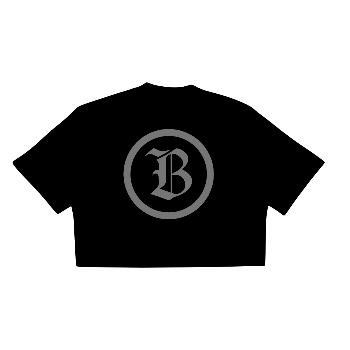 BARDO CLUB Boxy Cropped T-Shirt Black