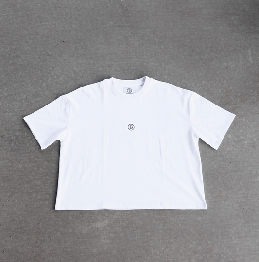 Faith Boxy Cropped T-Shirt White