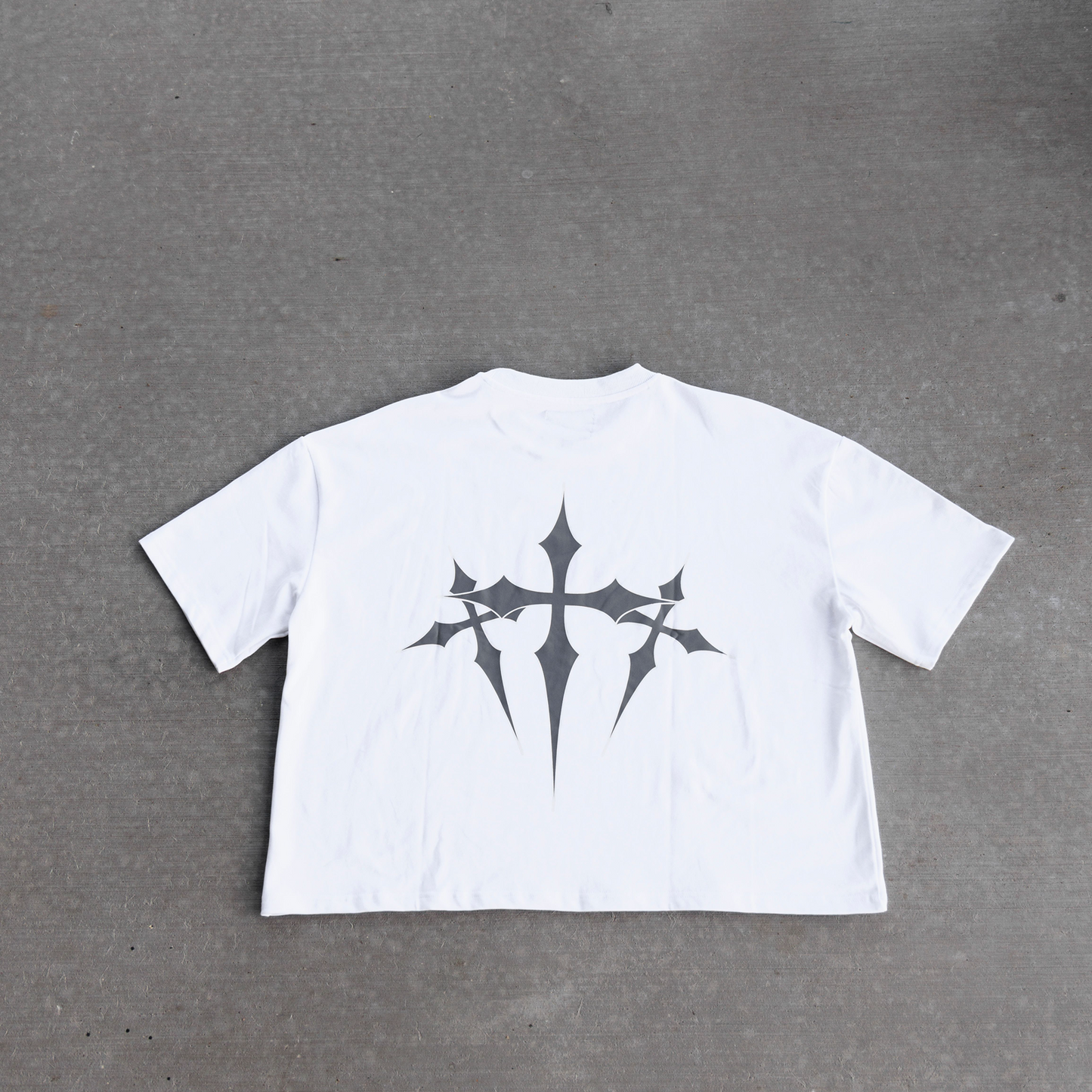 Faith Boxy Cropped T-Shirt White
