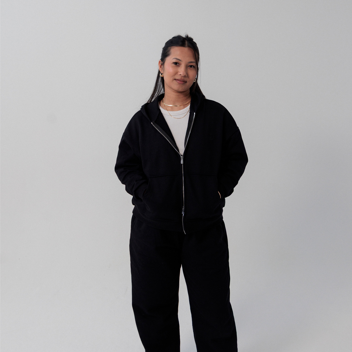 TRANSFORMATION ZIP UP - BLACK